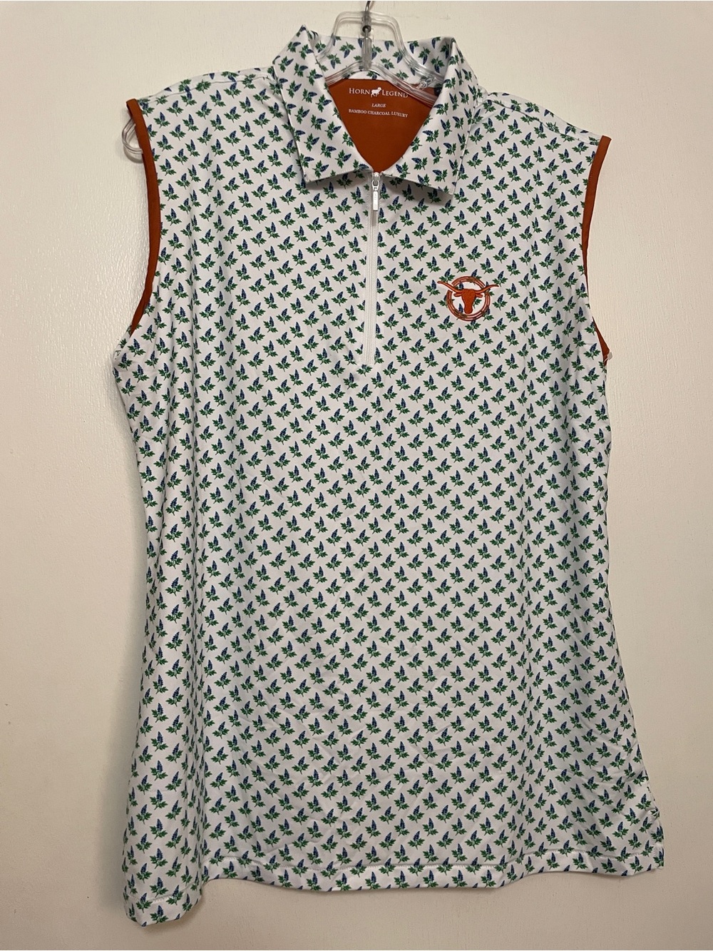 Horizon Legend Sleeveless Polo Tank bluebonnet Texas longhorns logo SEC new UT